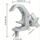 Paquete de 4 Ganchos para Iluminación Escénica de Alta Resistencia, Abrazaderas de Aluminio Premium Pro para Trusses de 3.99-5.99 cm, Capacidad de Peso de 149.69 KG para Uso en Aparatos de Iluminación con Cabeza Móvil