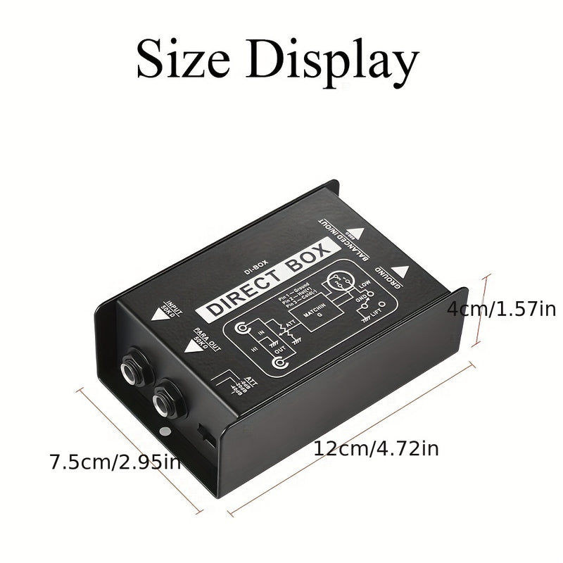 CAJA PASIVA DE UN CANAL AROMA - Aislador de Audio de Alta Calidad para Guitarra, Micrófono y Equipo de DJ - Reducción de Ruido, Sin Necesidad de Energía, Compatible con PC () | Dispositivo de Aislamiento de Sonido | Equipos de Audio Profesionales | Compo