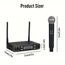 Sistema de micrófonos inalámbricos dual profesional LMBGM con receptor portátil - Conector XLR, control de volumen, ideal para karaoke en casa, presentaciones en vivo y regalos, micrófono inalámbrico portátil | Herramienta de audio versátil | Micrófono d