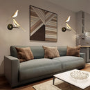 Lámpara de pared LED moderna, lámpara de pared regulable, lámpara de pared creativa con pájaro, ahorro de energía y durabilidad, instalación semi-englobada, adecuada para dormitorio, baño, cocina, luz de pasillo, luz de pasillo, etc., no requiere batería