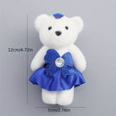 10 PCS Osos de Peluche de Plástico Figuritas para Cumpleaños, Bodas, Día de San Valentín - Osos Mini Decorativos sin Plumas para Ramilletes y Regalos, No se Necesita Electricidad, Ideal para Coleccionistas y Manualidades DIY, Edad 14+