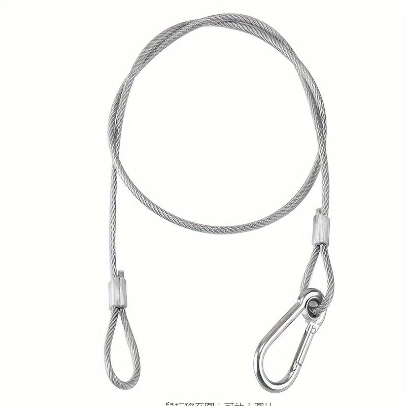 Cable de Seguridad de Acero Inoxidable Duradero - Cuerda Anticaída de 79.25cm para Luces de Fiesta y DJ, Iluminación de Escenario - Capacidad de Carga de 49.9 KG (Diámetro de 0.38cm)
