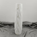 Florero grande de piso, alto y sencillo, de plástico hidropónico imitación cerámica, en blanco y negro, estilo europeo, para arreglos de flores secas, decoración de sala