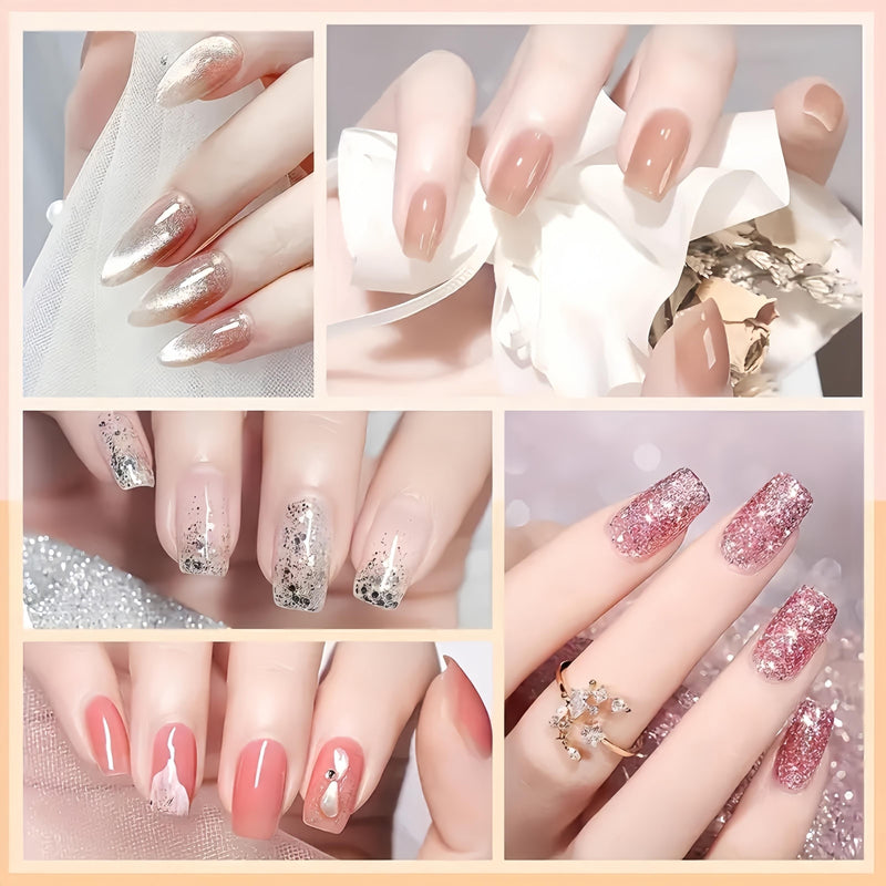 Un juego de herramientas de manicura premium rosa (incluye varias herramientas y una máquina de pulir uñas con 6 cabezas de pulido intercambiables | Lámpara de uñas | Polidor | Herramientas para cutículas y separadores de dedos | Lámpara de uñas LED de s
