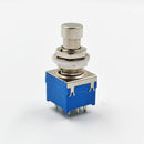 INTAI Interruptor de Pedal para Guitarra de 3 Polos con 9 Posiciones - Construcción Metálica Azul, Perilla Estriada de 10mm, Palanca Manual Encendido/Apagado para Pedales de Efectos y Equipo de Audio DIY (Sin Necesidad de Energía)