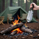 Palas Multiusos 8 en 1 de Metal Resistente con Hoja Forjada Precisamente - Herramienta para Camping, Jardinería y Limpieza de Autos, Equipo Portátil de Supervivencia al Aire Libre para Senderismo, Mochileros y Aventuras Exteriores