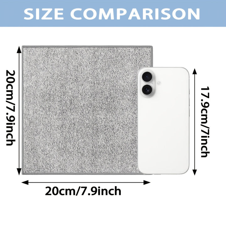 Toallas de cocina ultra suaves y absorbentes de microfibra - 5/10 piezas, 20.07 cm x 20.07 cm, gris, paños multiusos para limpieza del hogar, estilo rústico, solo lavado a mano, perfectas para platos y tareas del hogar, toallas para trastes