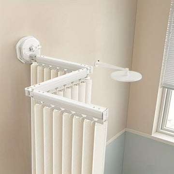 1pc Cortina de Baño Plegable de Alta Calidad con Ganchos y Lazos, Separador Invisible para Húmedo/Seco, Fácil Almacenamiento, Adorno Moderno para Decoración del Hogar