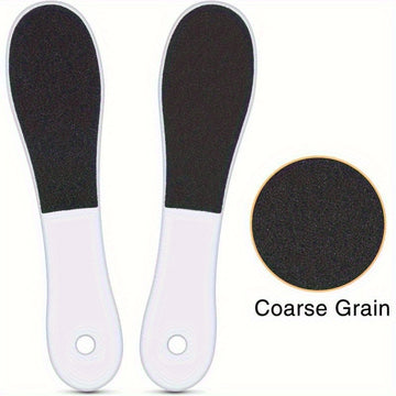 1 pieza de papel de lija de doble cara - Herramienta de pedicura manual portátil para luz muerta beige y eliminación, no necesita electricidad, diseño duradero de plástico para uso doméstico, herramienta de cuidado de pies, mango ergonómico, acabado suav