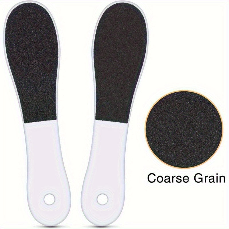 1 pieza de papel de lija de doble cara - Herramienta de pedicura manual portátil para luz muerta beige y eliminación, no necesita electricidad, diseño duradero de plástico para uso doméstico, herramienta de cuidado de pies, mango ergonómico, acabado suav