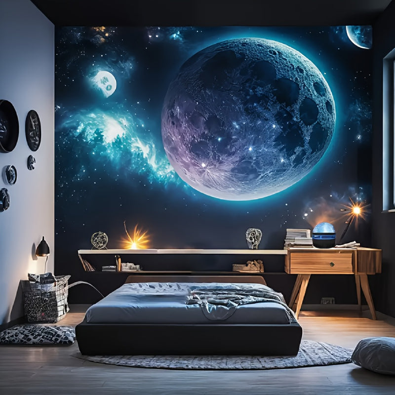 1pc Proyector de Efecto Ondas Acuáticas - Luz LED Cambiante con Control Remoto, Iluminación Ambiental Cielo Estrellado y Atardecer para Dormitorio, Sala, Regalo Festivo, Decoración del Hogar, Alta Calidad, Relajación
