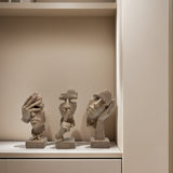 Conjunto de 3 piezas de decoración de escritorio abstracta y creativa, adecuado para decoración multifuncional interior y exterior, mostrador de oficina, decoración de estantería de estudio y hogar