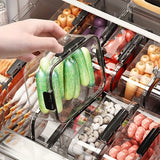 Juego de 3 Piezas de Contenedores para Refrigerador de Tres Tamaños, Recipientes Transparentes de Material Acrílico Premium Sellados, Aptos para Frutas, Verduras, Carne, Granos y Más, Cajas Multifuncionales para Conservación del Alimento en el Hogar