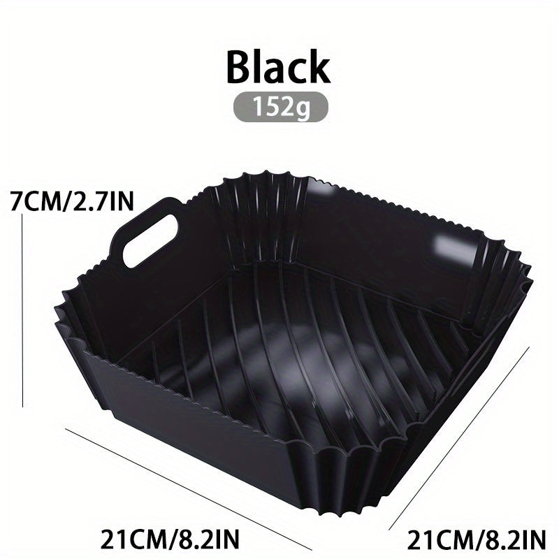 Olla de silicona para freidora de aire reutilizable Nuevo diseño de grado alimenticio Reemplazo de forro de silicona para freidora de aire con guantes y accesorios de cesta