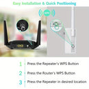 Amplificador de señal de WiFi de 300Mbps hasta 6000 pies cuadrados y 55+ dispositivos, Amplificador de rango de WiFi, Repetidor de Internet inalámbrico, Amplificador de largo alcance con puerto Ethernet, Punto de acceso, enchufe de EE. UU., 110V-130V, Si