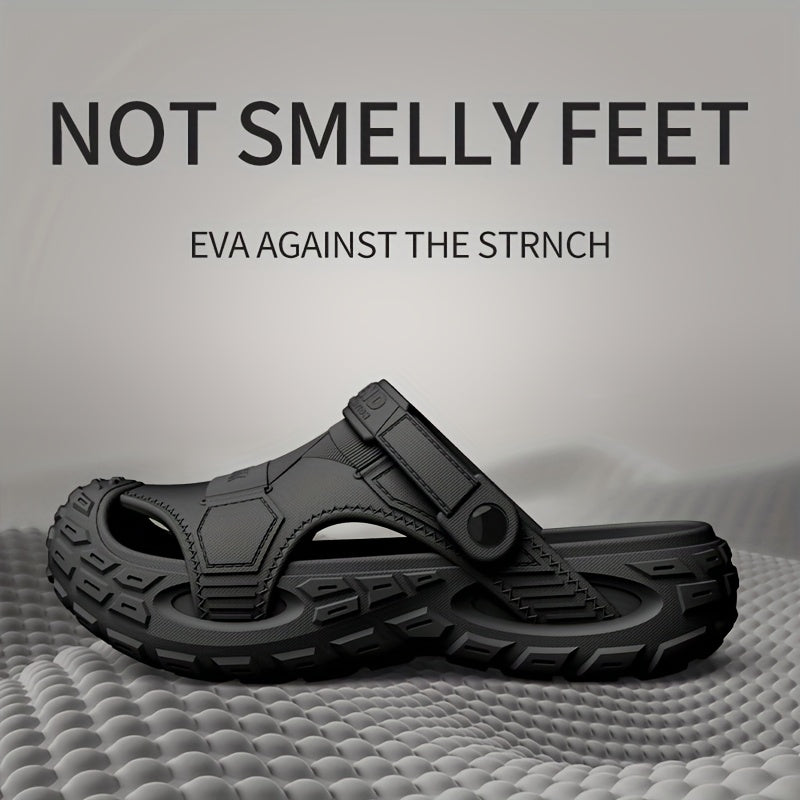 Zuecos de EVA de doble uso para hombre - Sandalias transpirables con agujeros de ventilación, suela antideslizante y diseño ligero para uso interior/exterior en verano, zapatillas de diario, sandalias casuales, ajuste cómodo