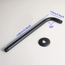 1 brazo de ducha extendido montado en la pared, barra transversal extendida de ducha de acero inoxidable, múltiples longitudes, negro/plata opcional, accesorios de baño, herramientas de baño