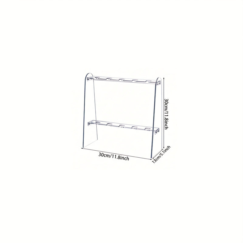 1pc Soporte para Copas de Vino Transparente y Resistente - Organizador Vertical Ahorrador de Espacio, Compatible con Champán, Martini, Highball, Copa Flauta, Vino Tinto - Ideal para Bar en Casa, Restaurante o Fiestas - Diseño Duradero y Fácil de Limpiar