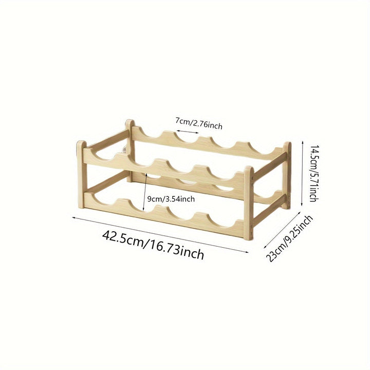 Soporte para Botellas de Vino con Niveles y Separados, Se Puede Colocar Una (Estante para Vino de 2/3/4 Niveles Requiere Montaje)
