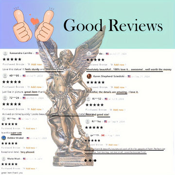 1pc Estatua de San Miguel Arcángel, Figura de San Miguel Arcángel de Resina Bronce de 31.75cm, Decoración de Temática Religiosa para Uso Interior y Exterior, No Requiere Electricidad, Decoración de Ángel
