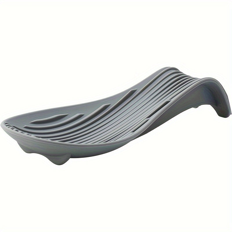 1pc Soporte de Cuchara de Silicona para Estante, Bandeja de Almacenamiento de Cuchara Individual, Platos Multifuncionales de Cocina, Utensilios de Mesa, Herramientas de Cocina, Accesorios de Cocina para Restaurantes
