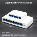 Conmutador de Red Gigabit de 5/8 Puertos 10/100/1000Mbps, Adaptador Ethernet RJ45 Alimentado por USB para Escritorio, Plug and Play con Cambio Automático MDI/MDIX Rápido, Adecuado para Expansión de Red en Hogar/Dormitorio y Oficina - Múltiples Modos de C