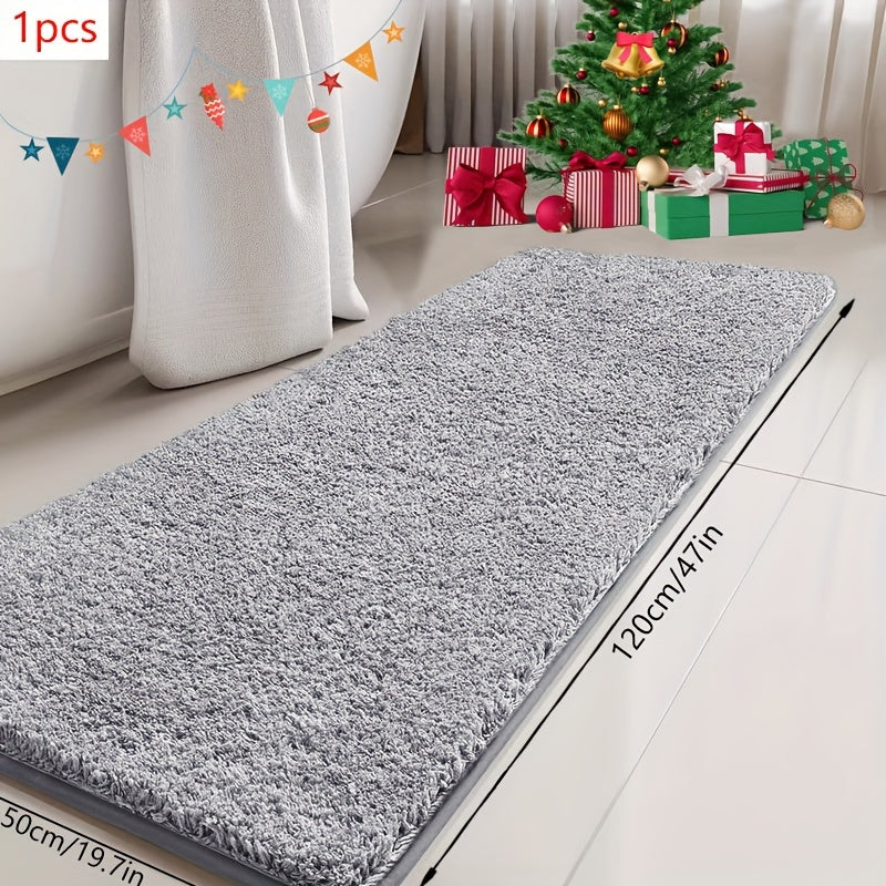 Alfombrilla de baño de espuma de memoria de terciopelo de lujo - Seca rápidamente, lavable, antideslizante, con superficie de terciopelo, ideal para decoración del hogar en sala de estar, dormitorio, cocina y más, alfombrilla de baño
