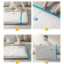 5 paquetes de bolsas de almacenamiento de compresión al vacío duraderas con cierre de cremallera - Ahorro de espacio para ropa, almohadas, edredones, mantas y ropa de cama - A prueba de fugas, multiusos, plástico engrosado, forma rectangular
