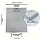 Juego de 2/3 piezas filtro para campana extractora 26.16cm x 32.0cm, malla de aluminio de 5 capas, filtro de grasa, fácil de limpiar, duradero, fácil de reemplazar, accesorios de cocina