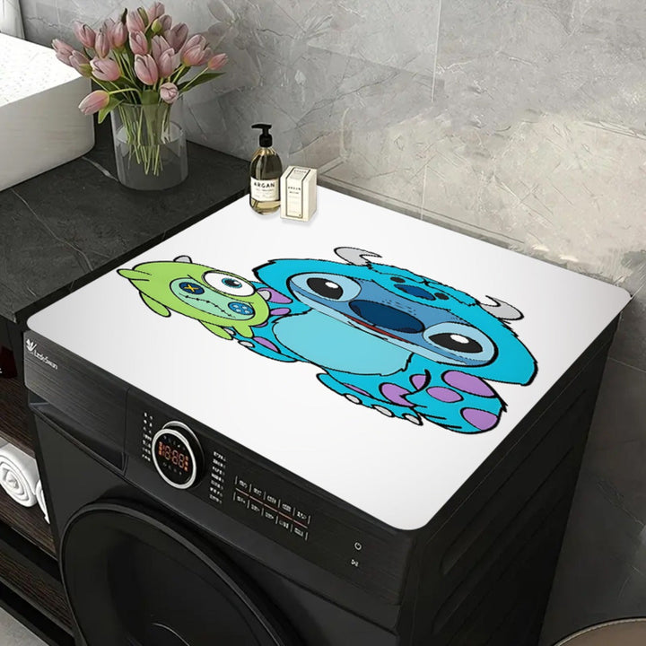 1 pieza, tapa superior de lavadora, goma, "Stitch y Mike Wazowski", alfombras decorativas para uso diario