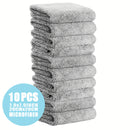Toallas de cocina ultra suaves y absorbentes de microfibra - 5/10 piezas, 20.07 cm x 20.07 cm, gris, paños multiusos para limpieza del hogar, estilo rústico, solo lavado a mano, perfectas para platos y tareas del hogar, toallas para trastes