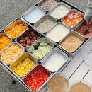 Juego de 9 Recipientes Apilables para Alimentos de Acero Inoxidable con Tapas - Libre de BPA, Organizador Multiusos para Cocina, Apto para Lavavajillas y Contacto con Alimentos, Sin Necesidad de Electricidad