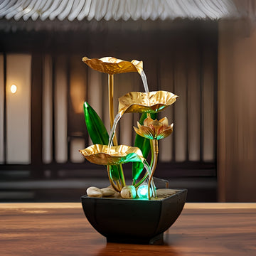 Pequeña Fuente Interior con Circulación Automática, Humidificador Decorativo de Escritorio para Sala de Estar y Dormitorio, Artesanías Relajantes