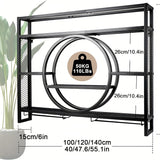 Estantería de Almacenamiento de Vino Moderna Montada en la Pared, Estante Colgante Industrial para Licores, Estante de Hierro para Botellas de Licor, Exhibidor de Botellas de Bebidas para Bar o Cocina Doméstica,