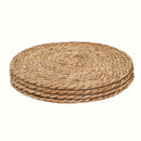 2/4/6 piezas de individuales de ratán tejidos a mano, 35.05 cm - Naturales, rústicos, resistentes al calor, decoración rectangular para cocina y comedor, bodas, fiestas, hogar - Alta calidad, solo lavado a mano, individuales para cocina, vajilla de fiest