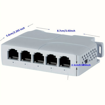 IEEE802.3AF/AT/BT 90W 1 entrada POE en 4 salidas POE 100Mbps Extensor POE alimentado por USB para cámara POE, impermeable, entrada 4-12V, sistema de monitoreo | Configuración sencilla | Monitoreo versátil | Diseño duradero