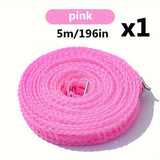 1 Tendedero De 3 M/5 M/8 M, Tendedero Mejorado Y Grueso, Tendedero Portátil, Tendedero Colgante, Cuerda Antideslizante A Prueba De Viento Para Curar El Sol, Tendedero Para Acampar, Cuerda Colgante Para Colgar Ropa Al Aire Libre, Adecuado Para Secar Ropa