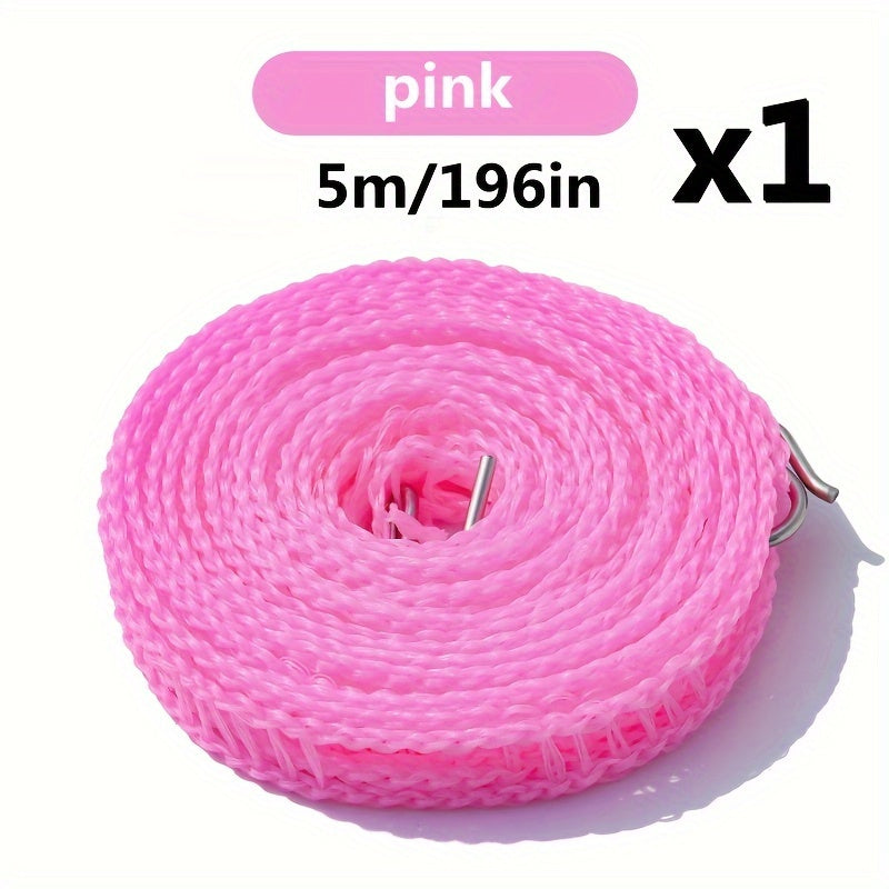 1 Tendedero De 3 M/5 M/8 M, Tendedero Mejorado Y Grueso, Tendedero Portátil, Tendedero Colgante, Cuerda Antideslizante A Prueba De Viento Para Curar El Sol, Tendedero Para Acampar, Cuerda Colgante Para Colgar Ropa Al Aire Libre, Adecuado Para Secar Ropa