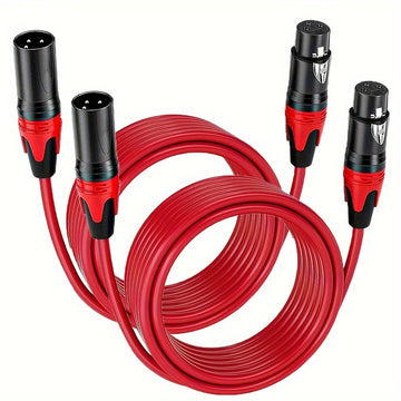 Cable de micrófono XLR de 3 pines, paquete de 6 piezas, cable balanceado profesional, extensión macho a hembra, longitud de 60.96 cm a 10.06 metros