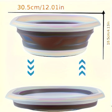 1-Pack Cubeta Plegable Resistente - Lavabo Portátil para Lavar Manos y Pies, Ahorra Espacio, Ideal para Hogar, Viajes, Residencias o Camping - Sin Necesidad de Electricidad, Fácil de Limpiar y Guardar, Diseño Compacto y Construcción Robusta