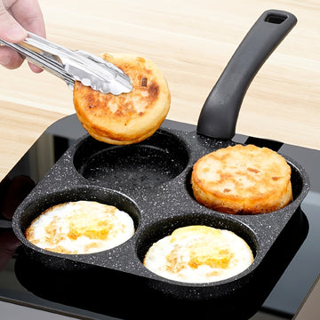 1 sartén para huevos antiadherente, sartén para tortitas de desayuno, sartén de hierro fundido para hamburguesas de huevo, compatible con estufa de gas y eléctrica, múltiples cocinas, herramientas ideales de cocina, suministros de cocina, accesorios de c