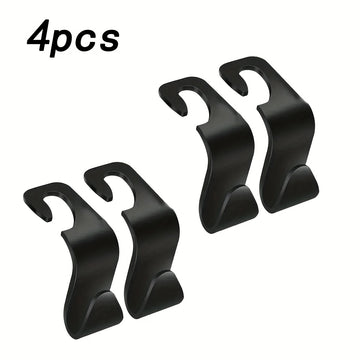 2/4pcs Gancho para Respaldo de Asiento de Coche, Almacenamiento Interior del Coche