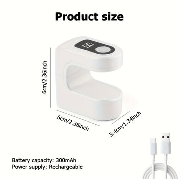 Lámpara de uñas portátil mini con pantalla de visualización digital, lámpara de endurecimiento de gel poliéster recargable por USB para uñas de gel, adecuada para uso en casa y salón.