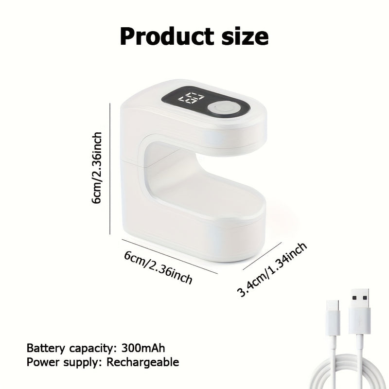 Lámpara de uñas portátil mini con pantalla de visualización digital, lámpara de endurecimiento de gel poliéster recargable por USB para uñas de gel, adecuada para uso en casa y salón.