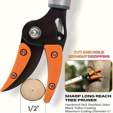 1pc Tijeras de jardinería - Aluminio ligero, mango ergonómico, corte preciso para podar y jardinaje, sin necesidad de montaje, herramientas de jardín | Mango ergonómico | Herramientas duraderas de corte, tijeras de jardín