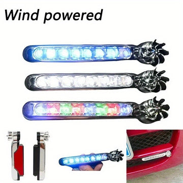 2 paquetes de luces auxiliares LED para coche, luces de motocicleta, luces de ventilador rotativo creativo, sin batería.