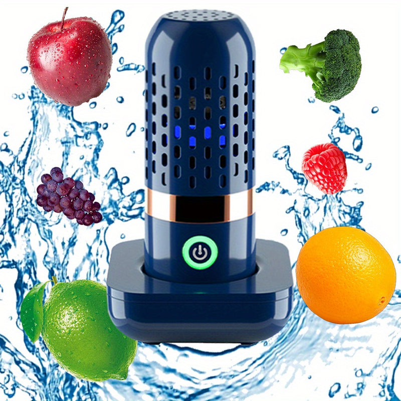 Máquina Lavadora de Verduras y Frutas, Máquina Lavadora de Frutas, Máquina Lavadora de Verduras y Frutas Recargable por USB, para Limpiar Carne, Frutas, etc