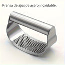 1 pza., Prensa de Ajos, Prensa de Ajos de Acero Inoxidable, Picadora de Ajos de Metal Mecedora, Trituradora de Ajos Lavable, Picadora de Ajos de Cocina, Machacador de Ajos, Utensilios de Cocina, Accesorios de Cocina