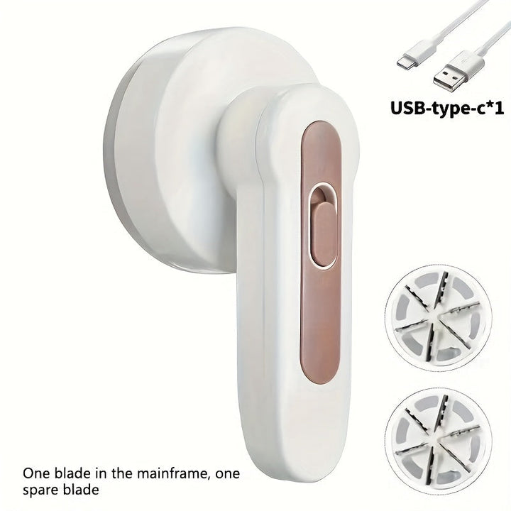 Afelpillador Eléctrico para Ropa, Eliminador de Pelusas con 1 Cuchilla de Repuesto, Despeluzcador de Suéteres y Prendas Tejidas, Ideal para Abrigos, Bufandas, Guantes, Muebles, Cortinas y Bolas de Pelusa