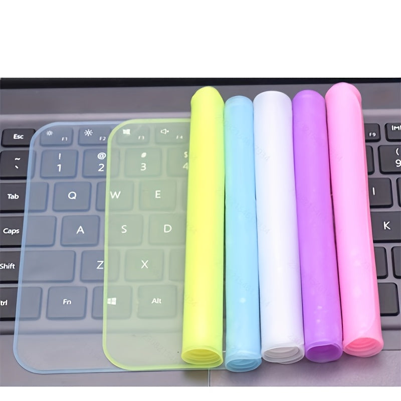 Protector de teclado de silicona, flexible, lavable, antipolvo y duradero, para laptops de 30.48 a 35.56 cm